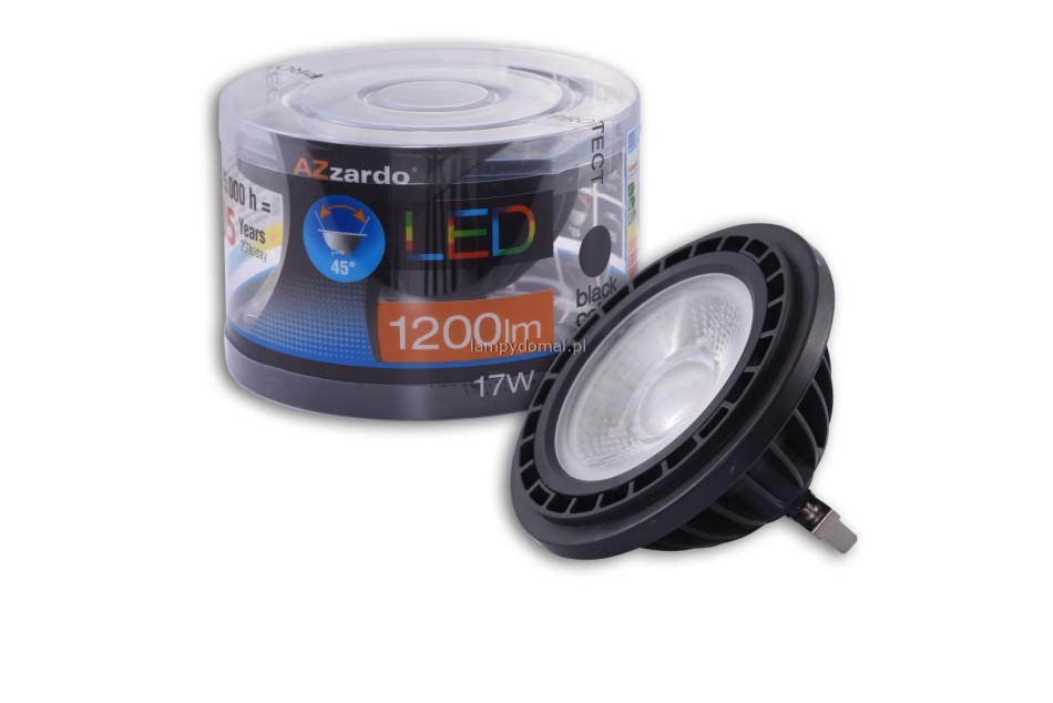 AZZARDO LED 17W QR111 BK 3000K LL153172